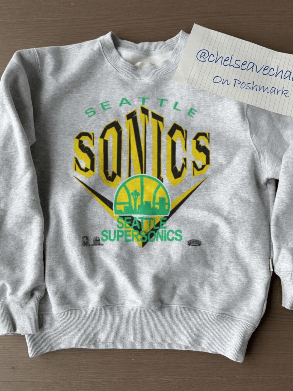 Vintage Seattle Supersonics Logo Basketball Sweatshirt Seattle Supersonics Shirt